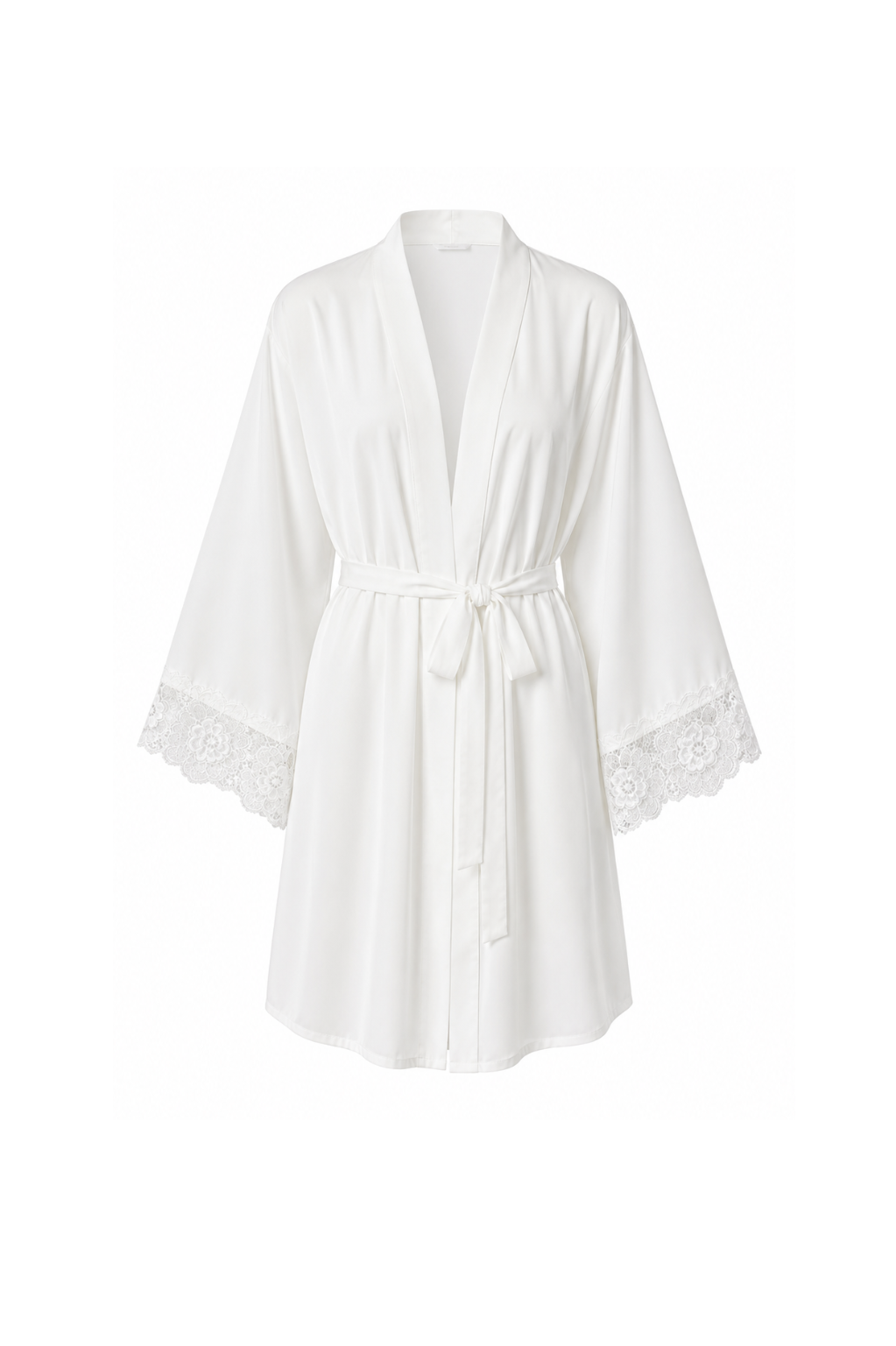 The Pure White Lace Robe