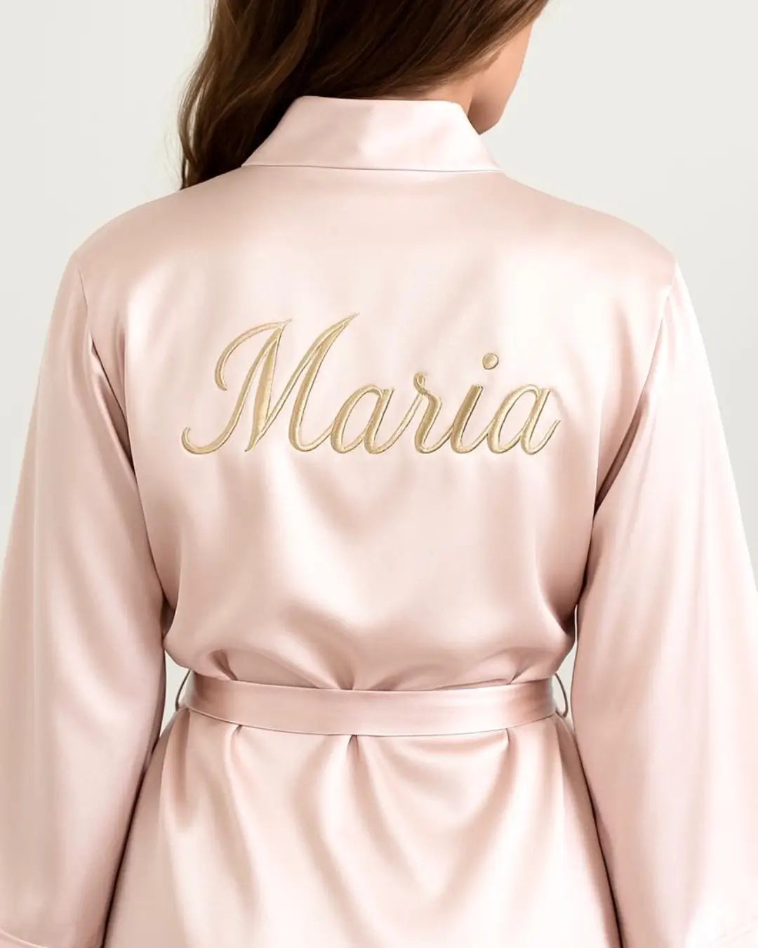 The Pearly Pink Satin Robe