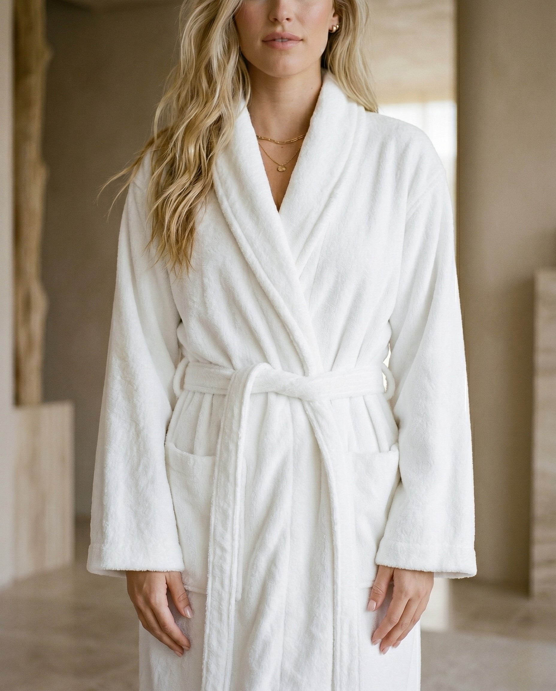 The Maison Luxe Bathrobe - White
