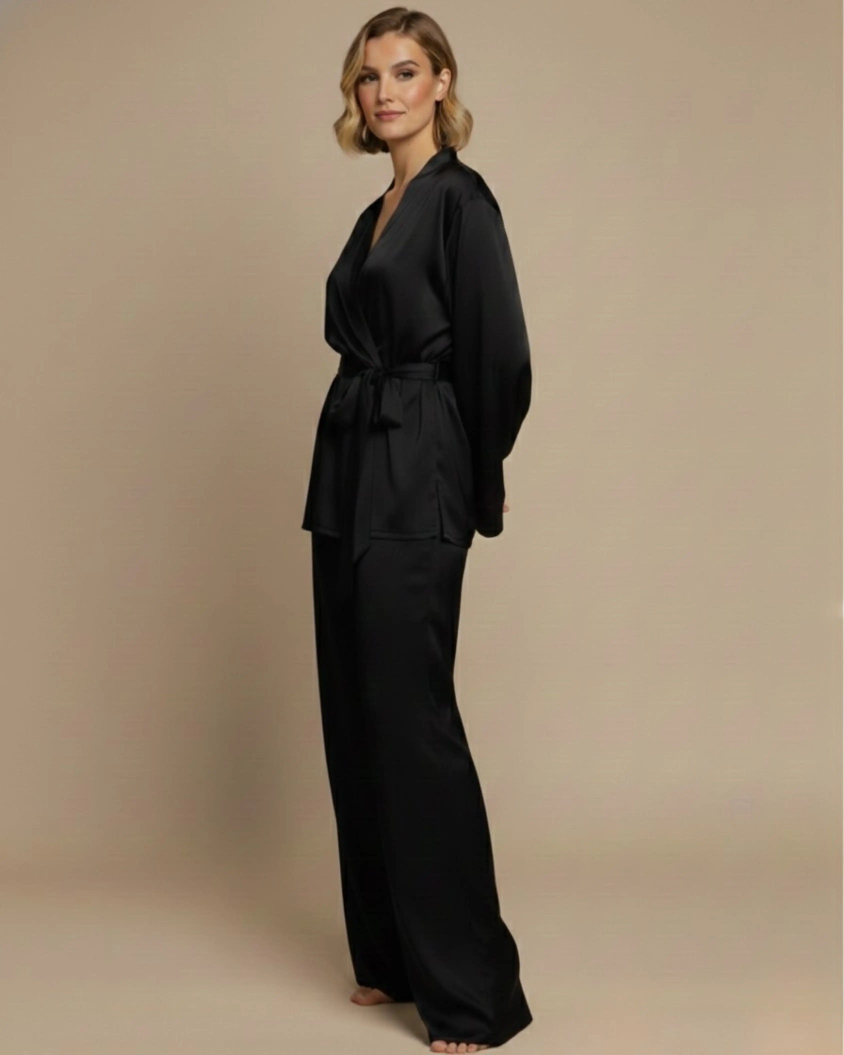 The Black Kimono Set