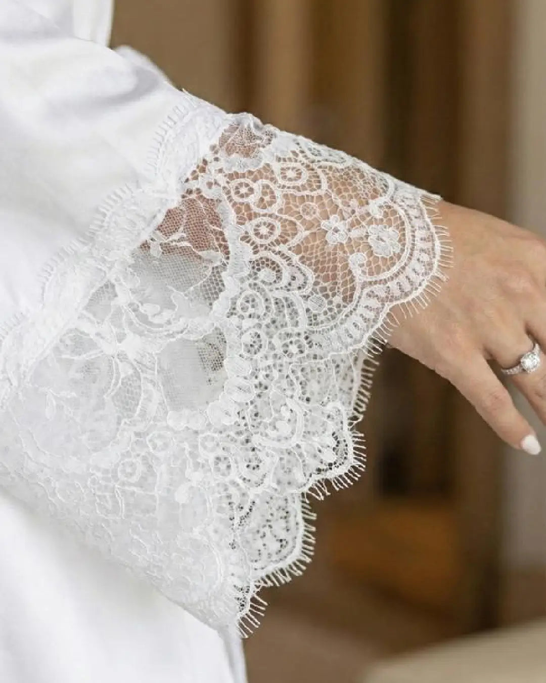 The Dentelle Satin Robe