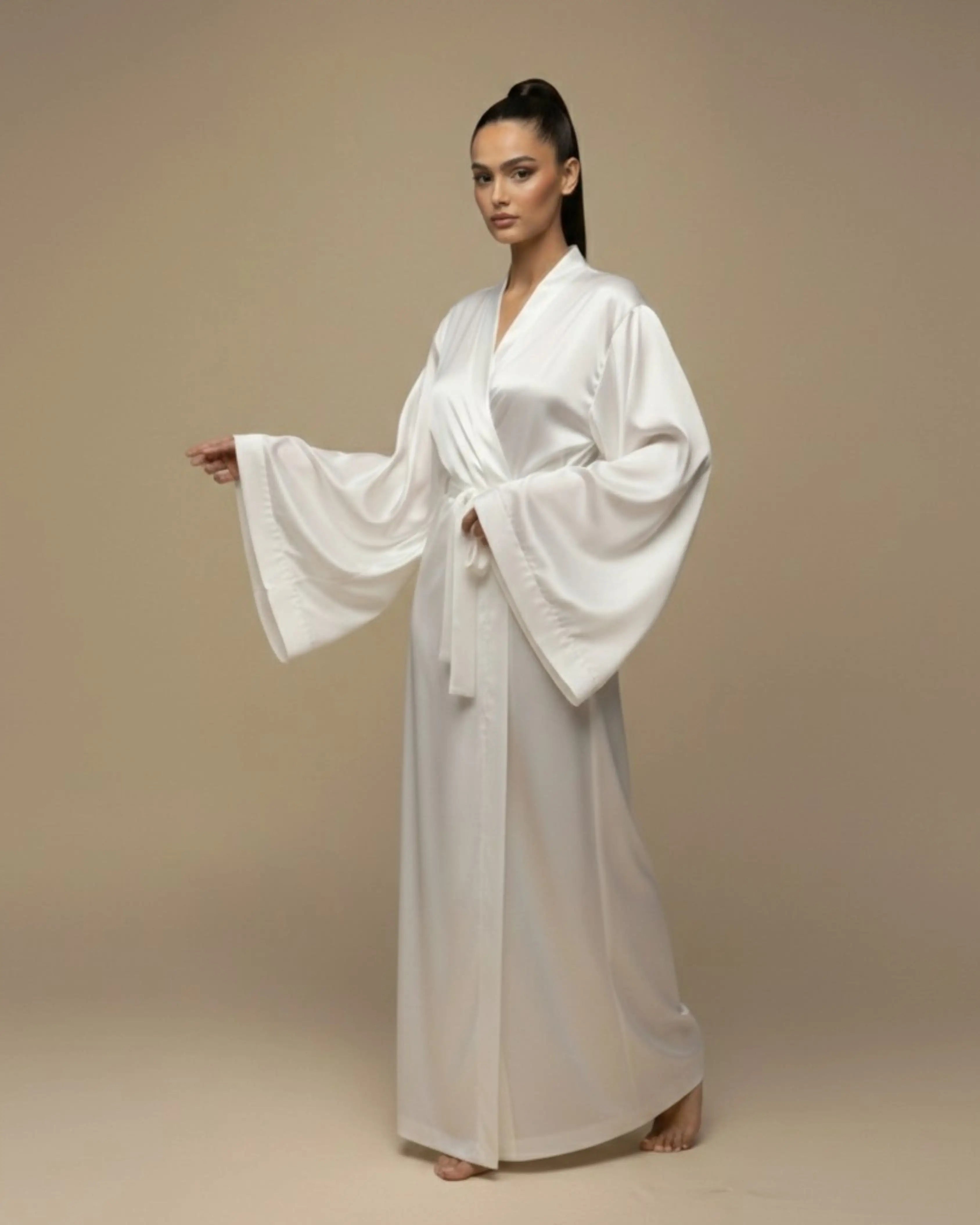 The Pure White Long Kimono