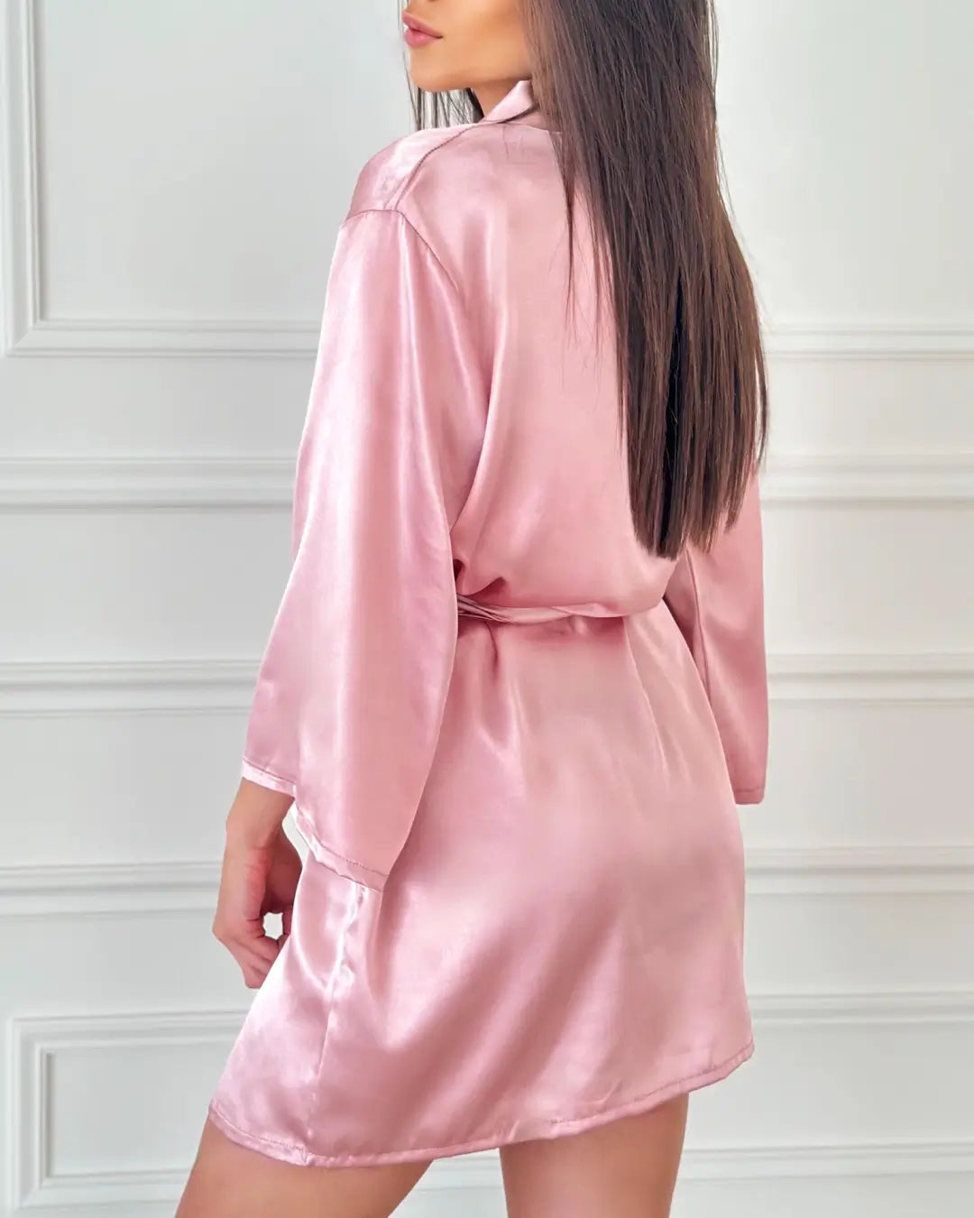 The Rose Gold Satin Robe