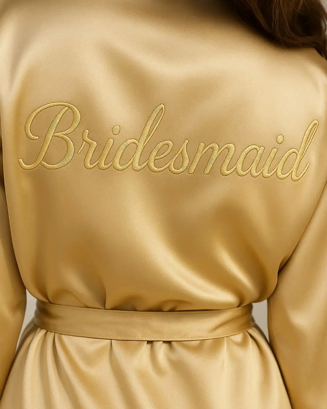 The Bronze Gold Satin Robe
