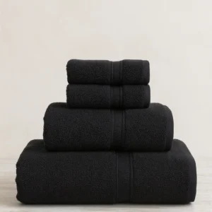 Black Cotton Towel (600g)