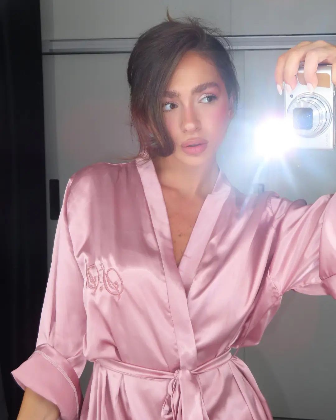 The Rose Gold Satin Robe - Image 3