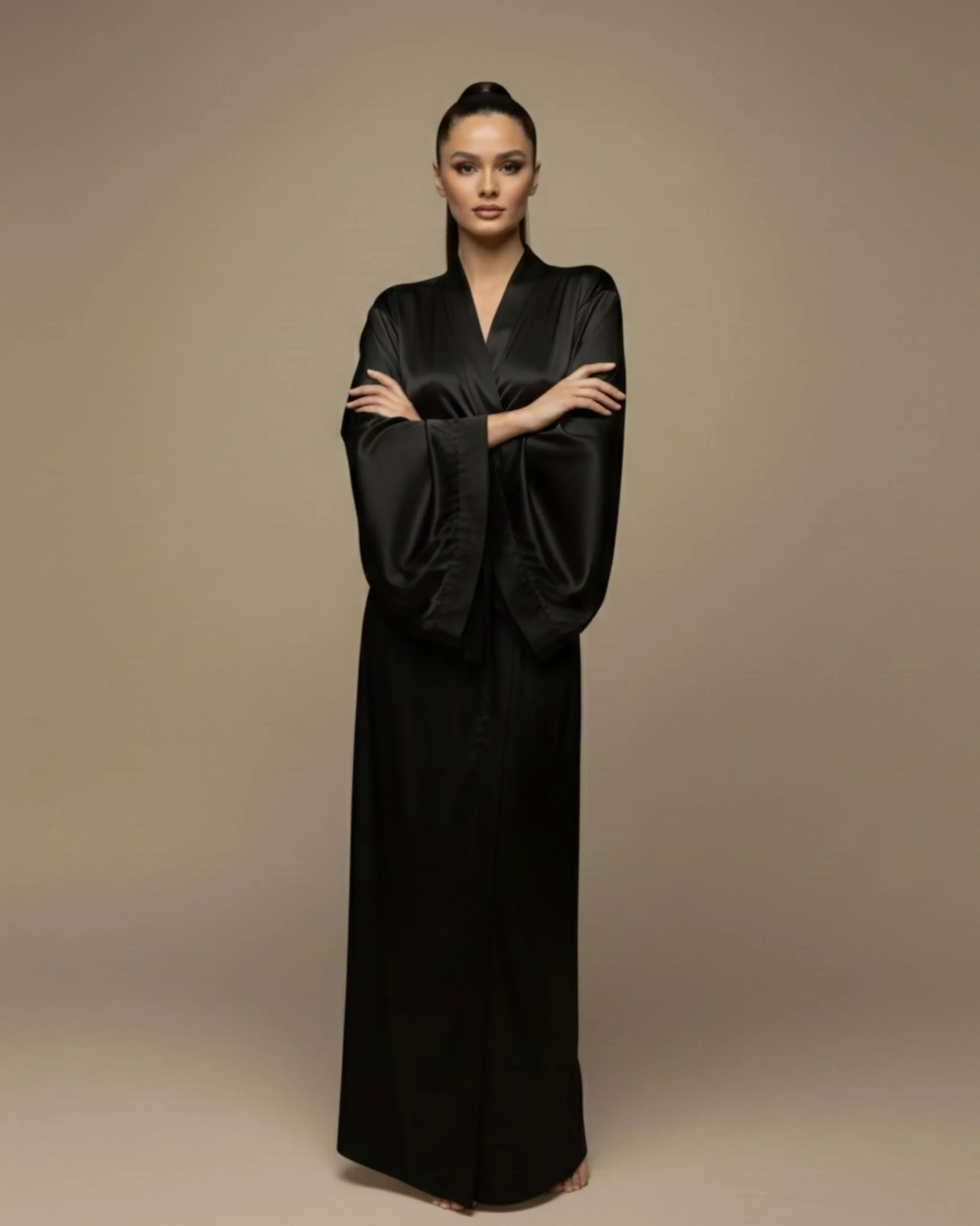 The Black Long Kimono - Image 2